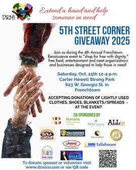 Street Corner Giveaway outreach moment.